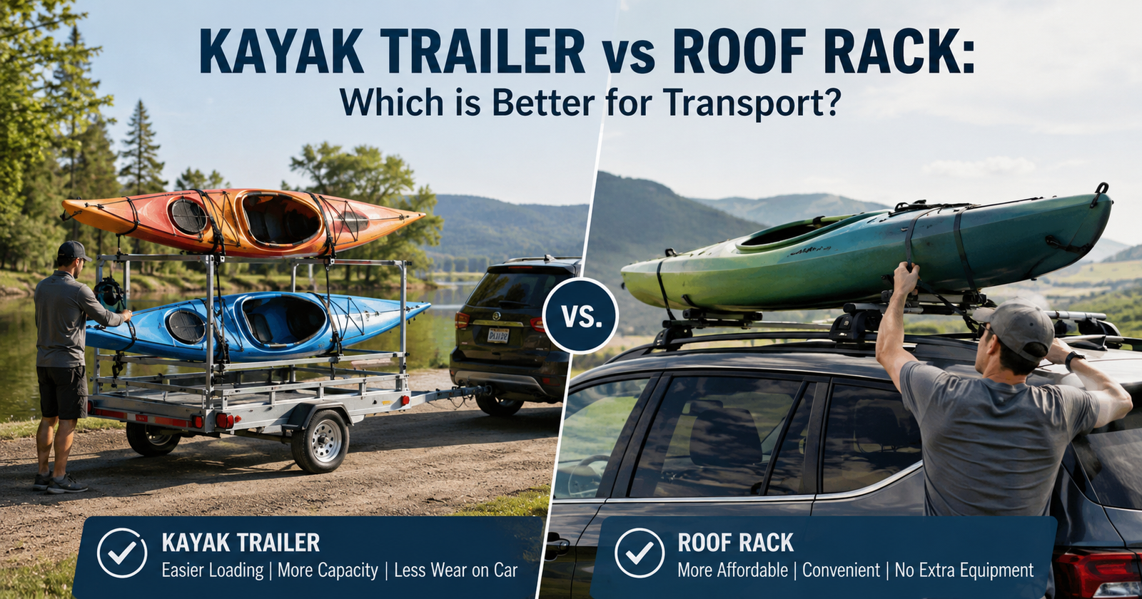 Kayak Trailer vs Roof Rack