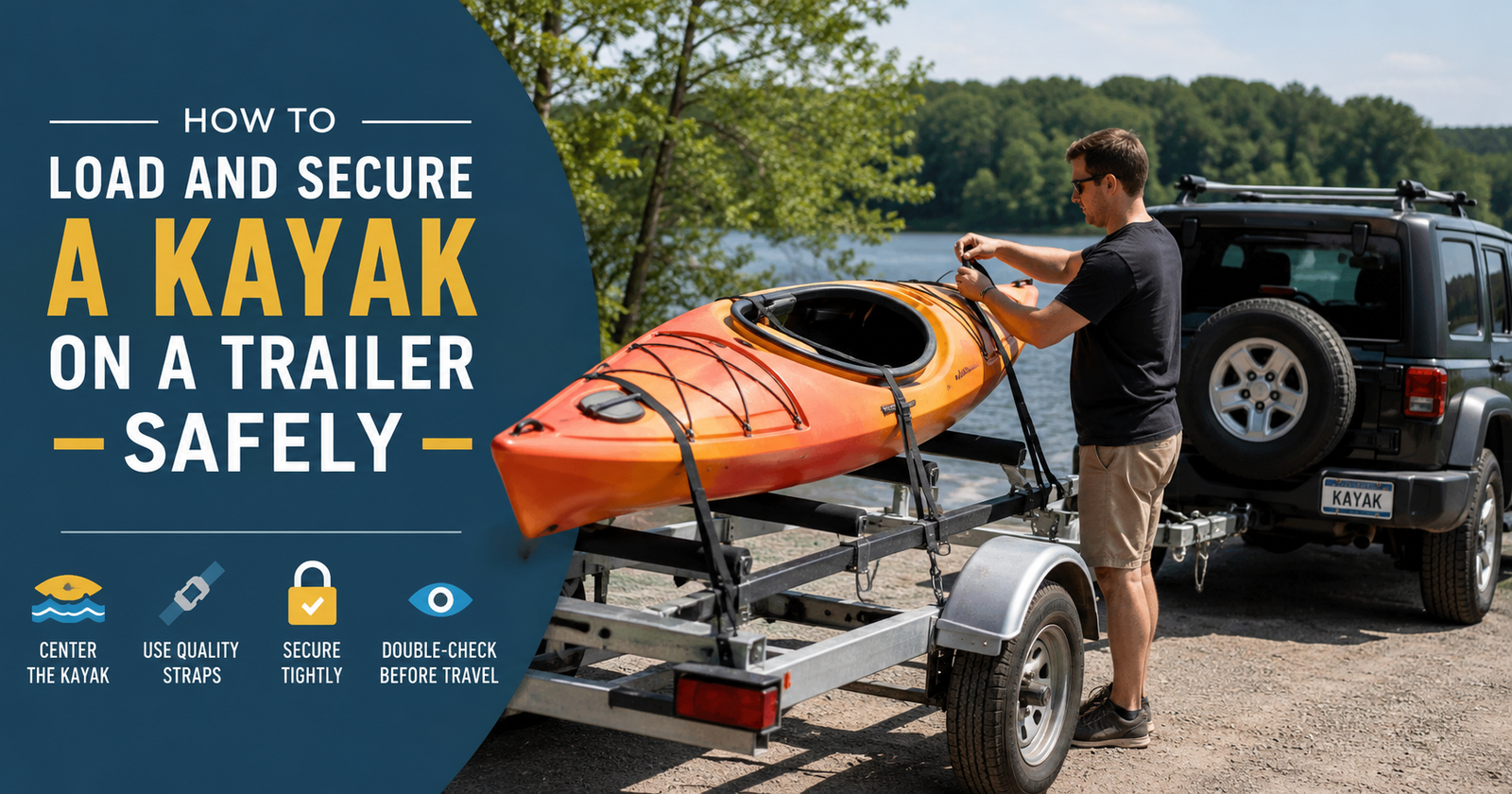 How to Load and Secure a Kayak on a Trailer Safely